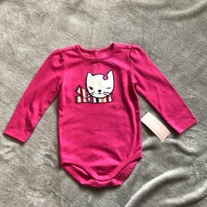 Pink cat onesie